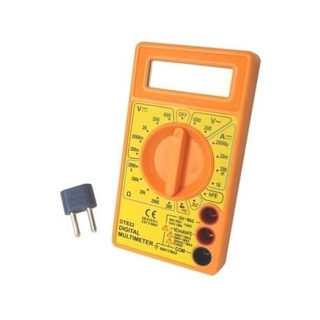 DT832 600Vdc 600Vdc 600Vac 10Adc digital multimeter idealisk för hemmabruk och för att lära sig mäta elektriska värden