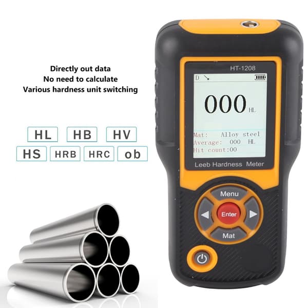 Digital hårdhetstestare, noggrann mätning, lång batteritid, färg-TFT-skärm