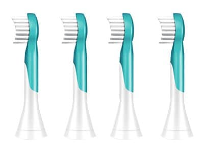 Philips Sonicare For Kids For Kids HX6034/33 Pienikokoiset Sonic-harjaspäät, 2 kpl, Turkoosi, Keskikokoinen, Kumi