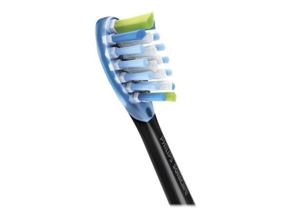 Philips Sonicare C3 Premium HX9042 Plaque Defence - Extra tandborsthuvud - till tandborste - svart (paket om 2) - för Sonicare DiamondClean HX9372; S