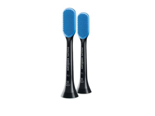Philips Sonicare TongueCare+ HX8072 - Extra tandborsthuvud - till tandborste - svart (paket om 2)