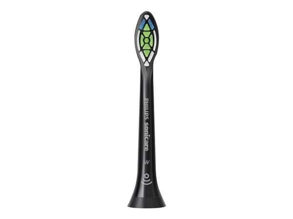 Philips Sonicare W2 Optimal White HX6062 standard - Extra tandborsthuvud - till tandborste - svart (paket om 2) - för Sonicare 2 Series; Sonicare Dia