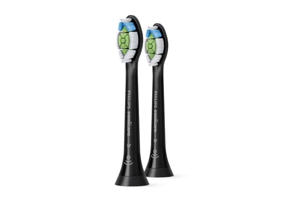 Philips Sonicare W2 Optimal White HX6062 standard - Extra tandborsthuvud - till tandborste - svart (paket om 2) - för Sonicare 2 Series; Sonicare Dia