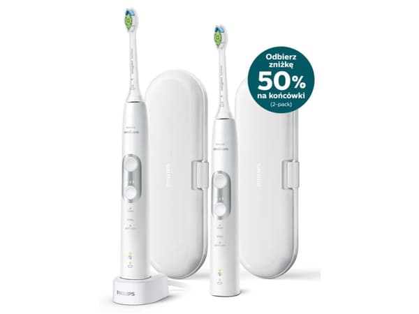Philips Sonicare ProtectiveClean 6100 HX6877 - sladdlös - vitt/silver