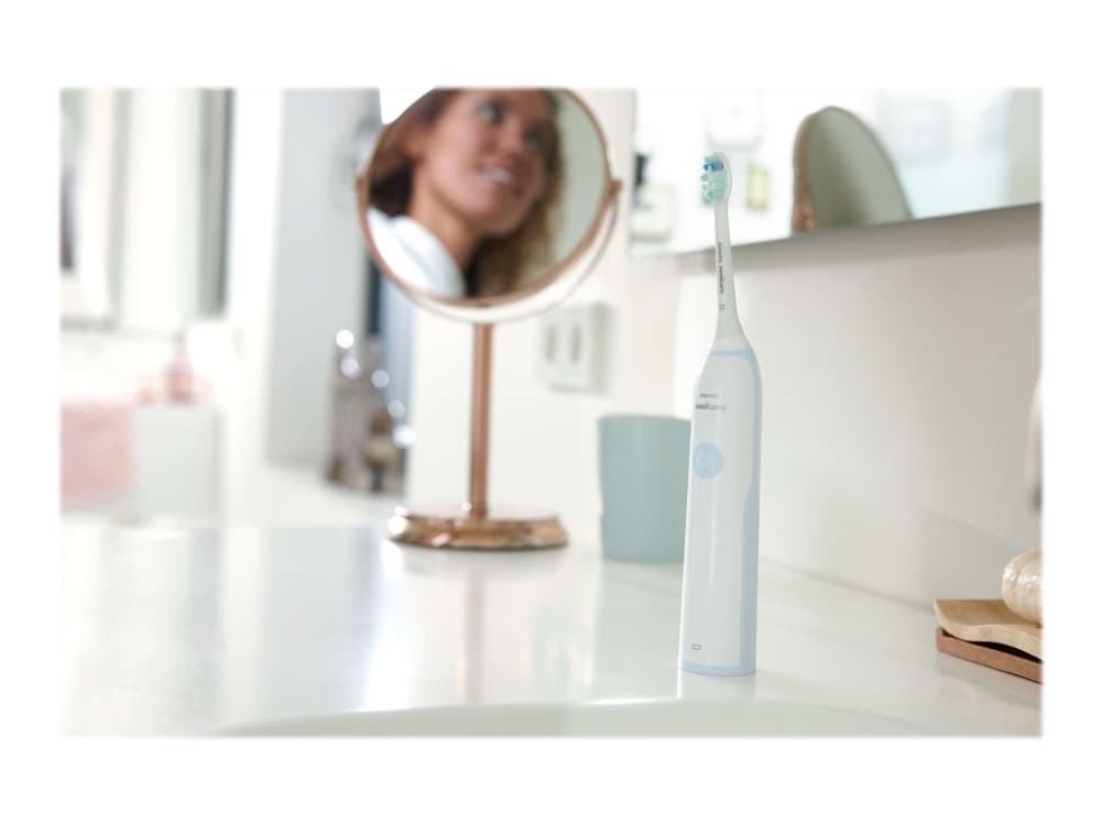 Philips Sonicare CleanCare HX3212/11 elektrisk tannbørste Sonik tannbørste Blå, Hvit