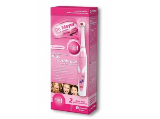 Dr. Mayer GTS1000K-P, Barn, Oscillerende Tannbørste, 8800 bevegelser per minutt, Rosa, Batteri, AAA