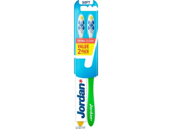 Jordan Total Clean mjuk tandborste 1 op.- 2 delar - 1256140320