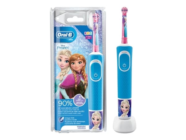 Oral-B Kids Frozen, Barn, Roterende vibrerende Tannbørste, Flerfarget, 2 min, Oval, 3 år