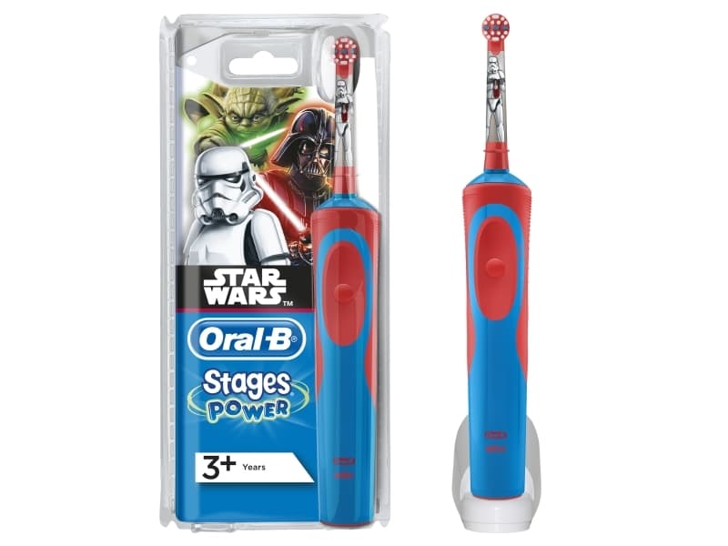 Oral-B Vitality Kids Star Wars CLS, Barn, Roterande tandborste, 7600 rörelser per minut, Multifärg, 2 min, Batteri