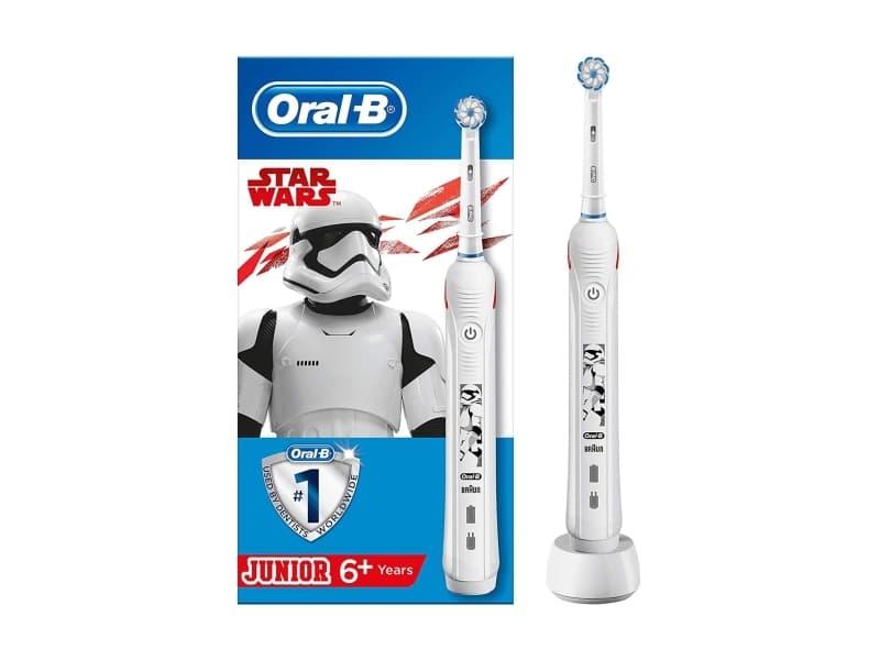 Oral-B Junior Pro2 Starwars Barn Roterende vibrerende Tannbørste Hvit