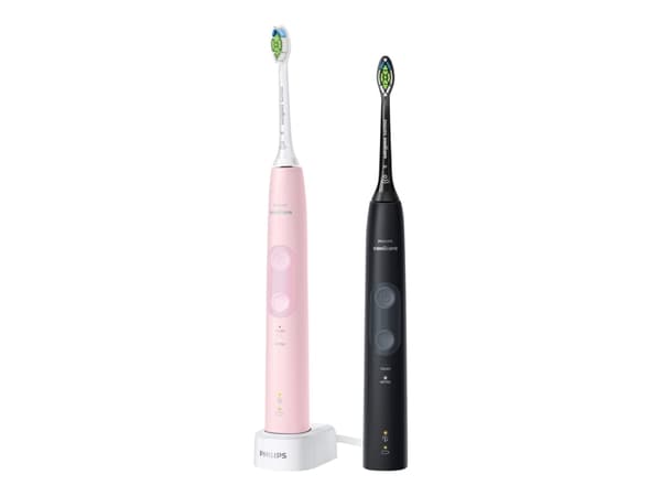 Philips 4500 series HX6830/35, Aikuinen, Sonic-hammasharja, Päivittäinen käyttö, Valkaisu, 62000 liikettä minuutissa, Harmaa, Vaaleanpunainen, 2 min