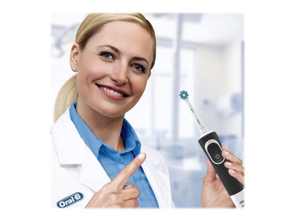 Oral-B Vitality 100 CrossAction Voksen Roterende vibrerende Tannbørste Sort, Hvit