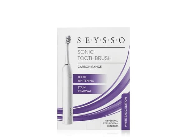 SEYSSO Carbon Basic, Voksen, Sonik tannbørste, Daglig stell, Massasje, Soft (myk), Hvit, 8200 bevegelser per minutt, Batteri