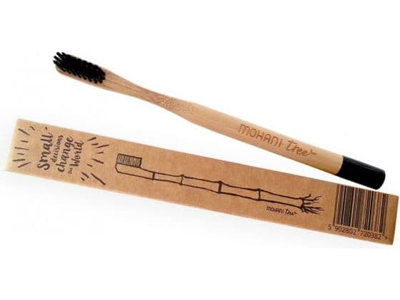 MOHANI_Bamboo Black Toothbrush Medium