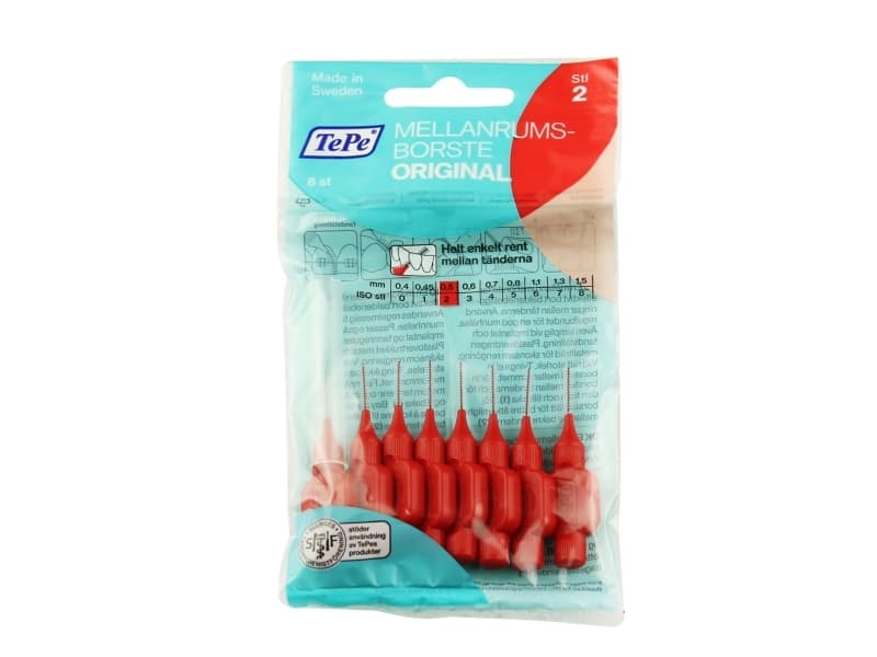 TePe Original Interdental Brushes 2 Red (0,5 mm) 8 pcs