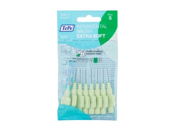Interdental Brush Extra Soft 0 8 mm 8 ks Velmi jemnA c mezizubnA kartA Aky