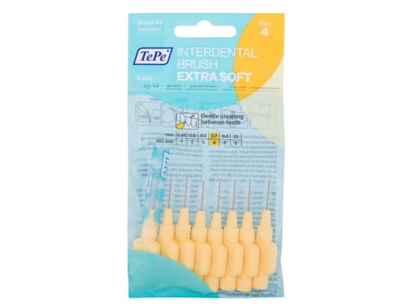 Interdental Brush Extra Soft 0 7 mm A34lutA 8 ks Velmi jemnA c mezizubnA kartA Aky