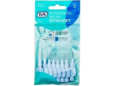 Hammasväliharja Extra Soft 0 6 mm sininen 8 kpl Erittäin pehmeä hammasväliharja Aky