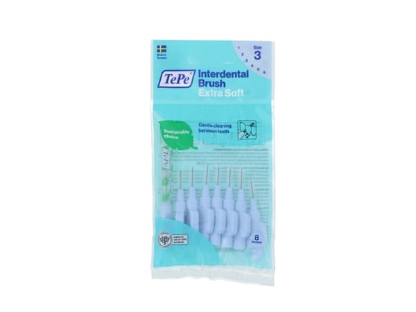 Hammasväliharja Extra Soft 0 6 mm sininen 8 kpl Erittäin pehmeä hammasväliharja Aky