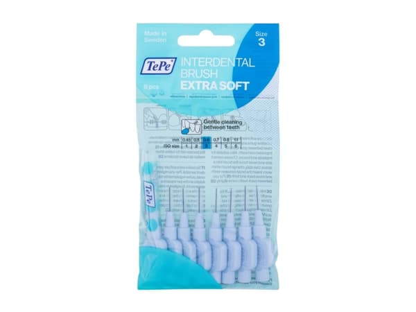 Hammasväliharja Extra Soft 0 6 mm sininen 8 kpl Erittäin pehmeä hammasväliharja Aky