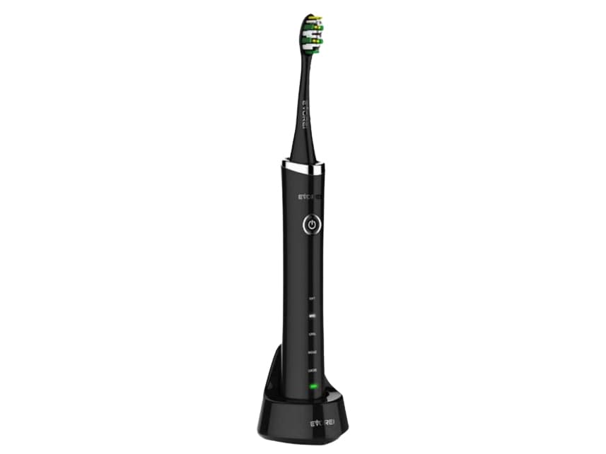 Evorei Sonic UV PRO, Voksen, Sonik tannbørste, Gum omsorg, Massasje, Normal, Soft (myk), Whitening, 124000 bevegelser per minutt, Sort, Sølv, 4 x 30