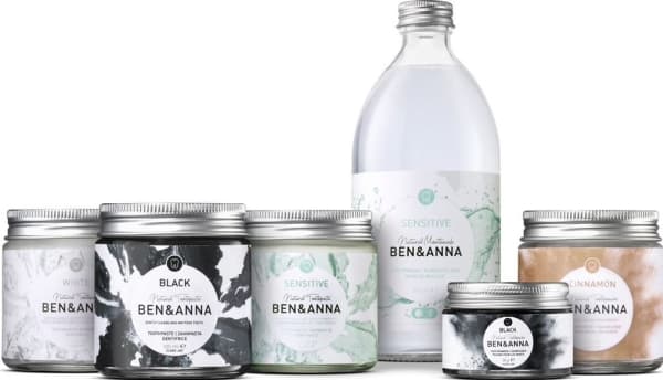 Ben&Anna Natural Mondwater Munnvann med Aloe, Salvie og Peppermynteolje 500 ml