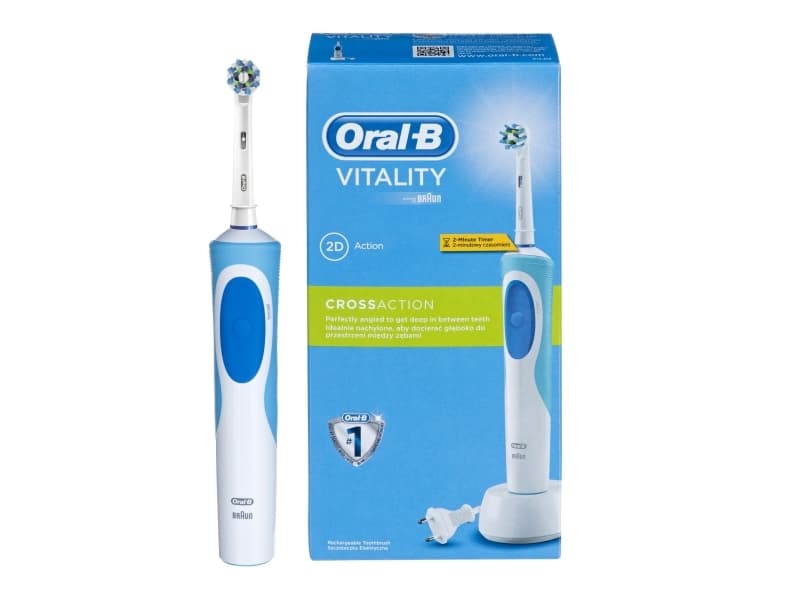 Oral-B Vitality Cross Action Voksen Oscillerende Tannbørste Blå, Turkis, Hvit
