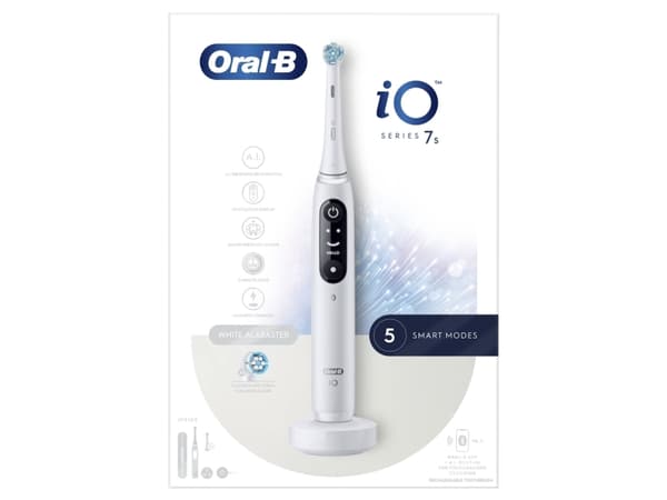 Oral-B iO 4210201362982, Aikuinen, Pyörivä hammasharja, Päivittäinen käyttö, Syväpuhdistus, Ienhoito, Herkkä, Valkaisu, Valkoinen, Valkoinen, Pyöreä