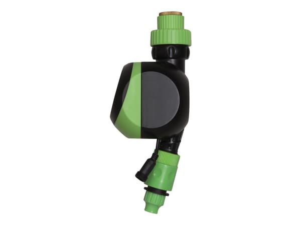 DELTACO SMART HOME - Älykäs vedenohjain - sopii 1/2" ja 3/4" hanaliittimille - musta, vihreä