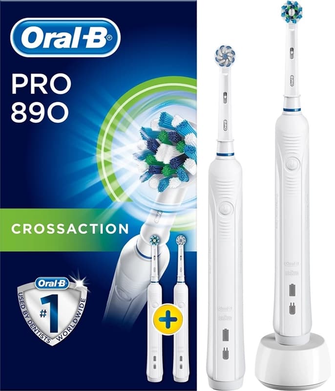 Oral-B Pro 890 2-pack eltandborstar med timer