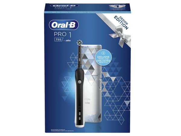 Oral-B Pro 750 CrossAction Bonus Pack - Tandborste - svart