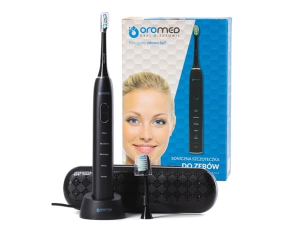 Oromed ORO-BRUSH BLACK, Vuxen, Ultraljudstandborste, Massage, Polering, Känslig, Tandblekning, 38000 rörelser per minut, Svart, 2 min