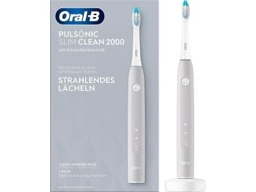 Oral-B Pulsonic Slim Clean 2000, Voksen, Sonik tannbørste, Daglig stell, Whitening, Grå, 2 min, Oval