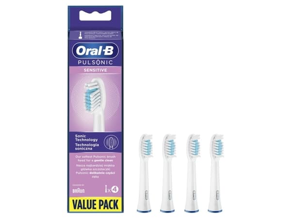 Oral-B Pulsonic Sensitive, 4 kpl, Valkoinen, Oral-B, Pulsonic