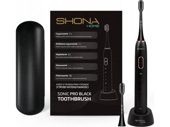 SHONAMED Sonic Pro Black sonic toothbrush