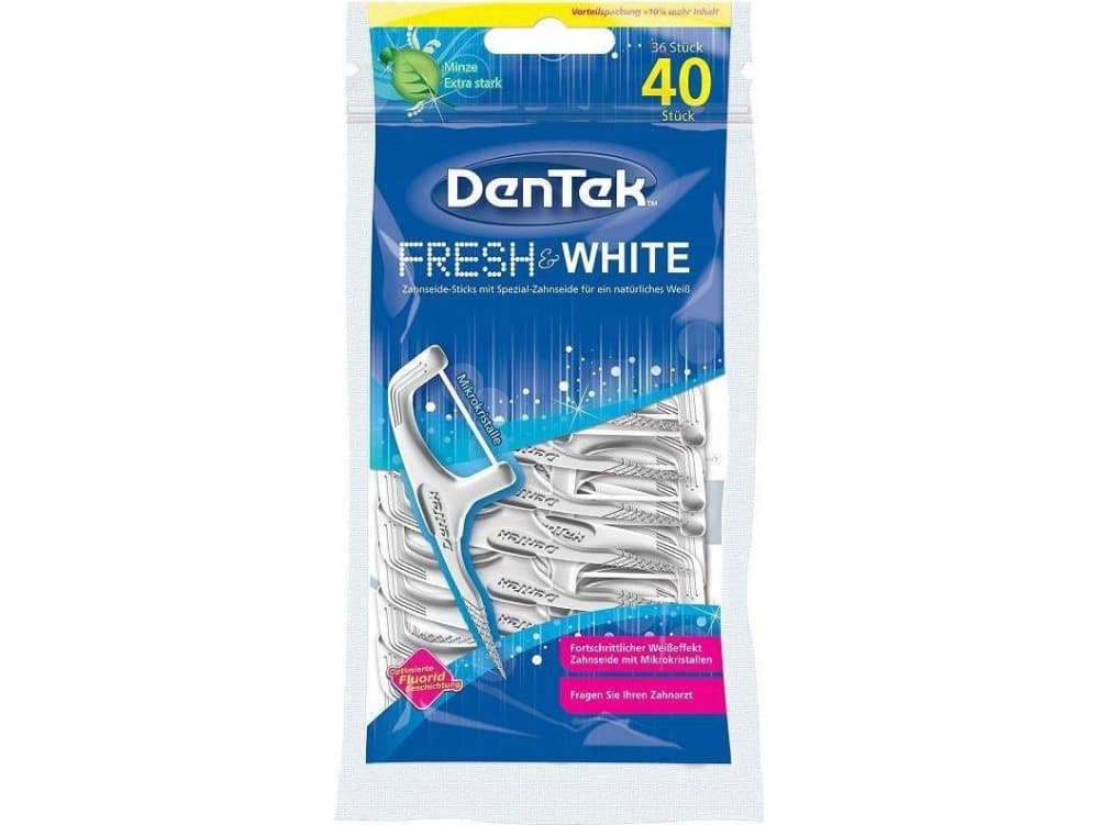 Dentek DENTEK_Fresh & amp; White toothpicks with whitening thread 40 pcs