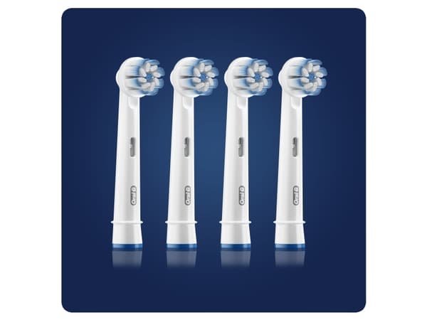 Oral-B Sensitive Clean Clean&amp;Care - Ekstra tandbørstehoved - til tandbørste - hvid (pakke med 4) - for iO Series 7; 8; 9; Pro 680; Pro 1; 2; 3; S