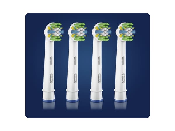 Oral-B FlossAction CleanMaximiser - Utskiftningsbørstehode - for tannbørste - hvit (en pakke 4) - for Pro 600 FlossAction, 700 FlossAction; Professio