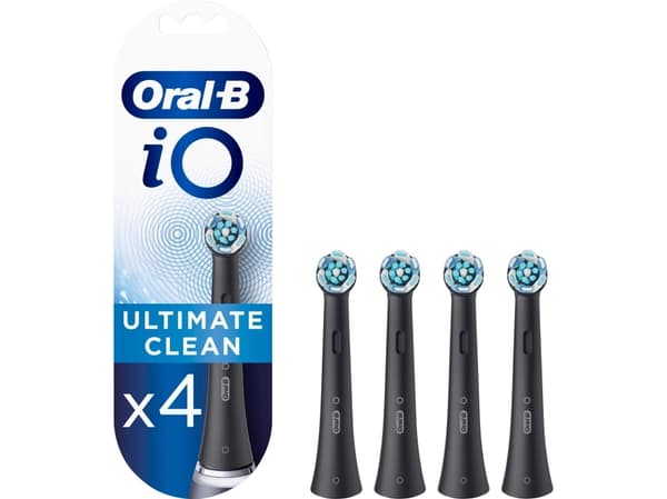 Oral-B iO -sarjan Ultimate Clean -hammasharjan päät - musta - 4 kpl