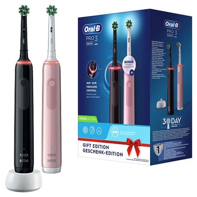 Oral-B El-tandbørste Pro3 3950N Black CA + Pink CA