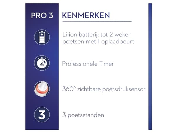 Oral-B 80332159, Vuxen, Daglig vård, Känslig, Tandblekning, Blå, 2 min, Tyskland, Batteri