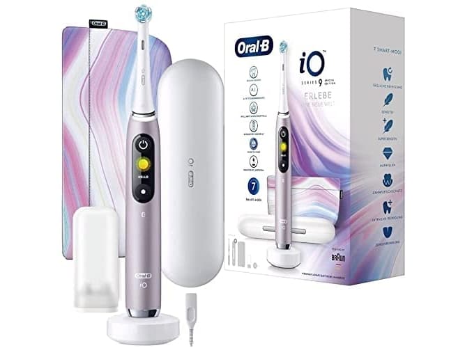 Oral-B Toothbrush iO Series 9 Rechargeable, For adults, Number of brush heads included 1, Number of teeth brushing modes 7, Rose Quartz