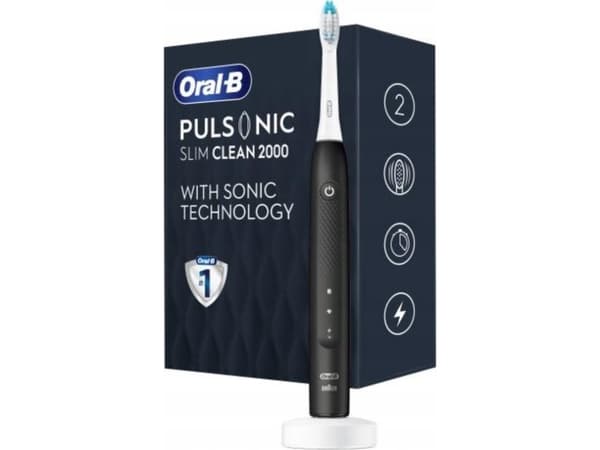 BRAUN Pulsonic Slim Clean 2000 svart tannbørste 396208 (396208)
