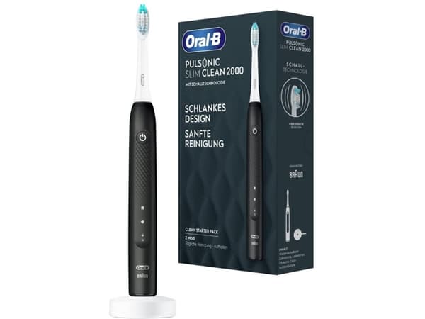 BRAUN Pulsonic Slim Clean 2000 svart tannbørste 396208 (396208)