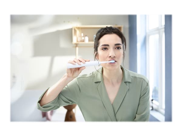 Philips Sonicare ExpertClean 7300 HX9611 - Tandborstuppsättning - sladdlös - vitt/silver