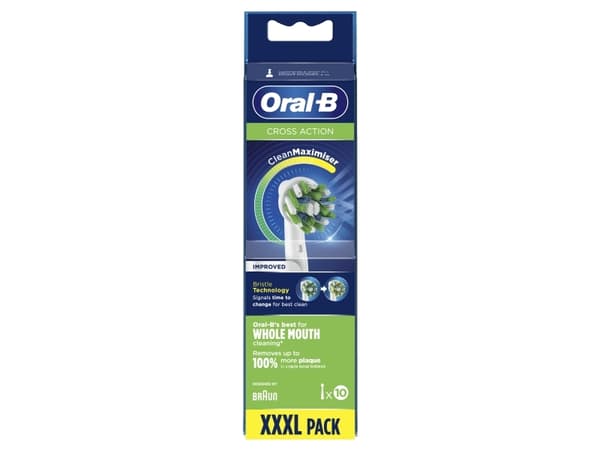 Oral-B CrossAction 80339346 tandborsthuvuden 10 styck Blå, Grön, Vit