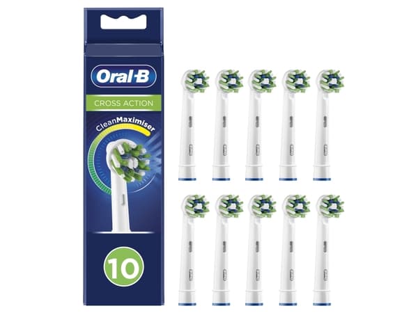 Oral-B CrossAction 80339346 tandborsthuvuden 10 styck Blå, Grön, Vit