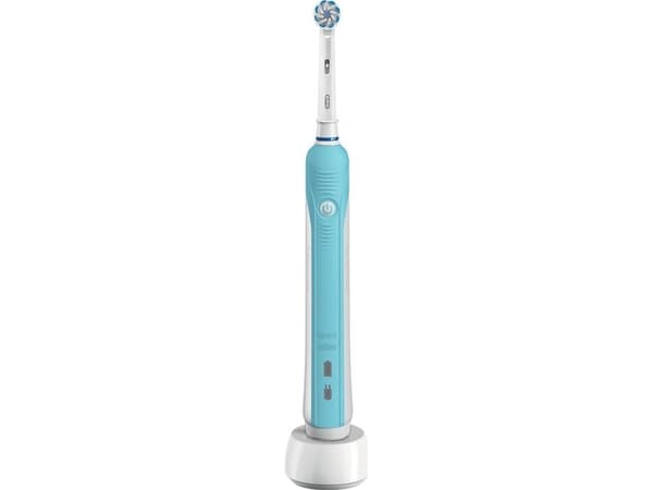 Oral-B PRO 500, Vuxen, Roterande och oscillerande tandborste, Turkos, Vit, 2 min, 30 sec, Batteri, Inbyggt batteri