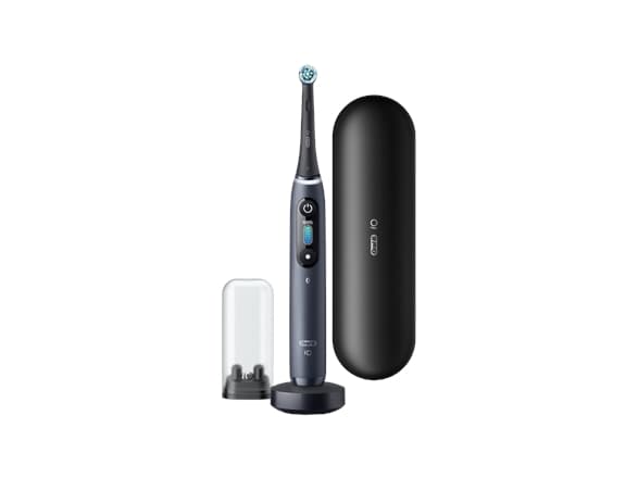 Braun Oral-B iO Series 8N oppladbar elektrisk tannbørste for voksne, antall børstehoder 1, antall børstemoduser 6, svart onyx (iO8 svart)