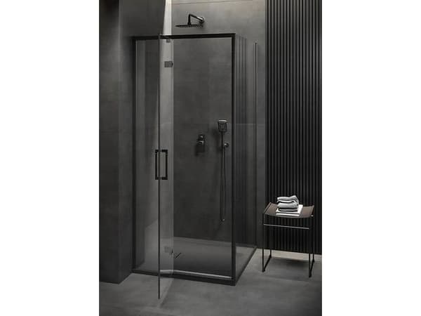 Cersanit S932-129 DUSJHUS HENGSLET DØR LARGA SORT 100X195 VENSTRE TRANS GLASS // KNC.DRZ-LARGA-100X195-TR-L-CZ